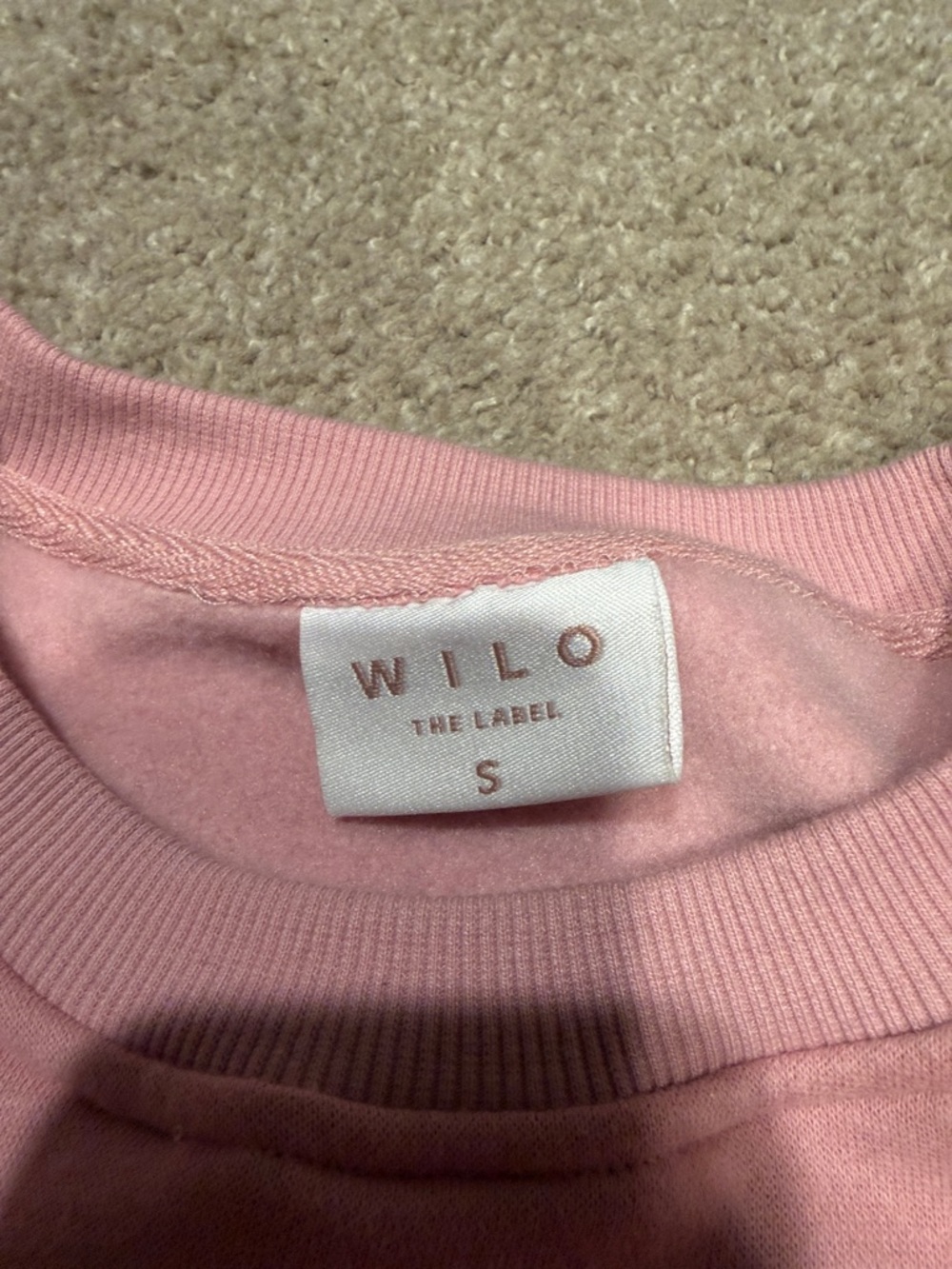 WILO Pink 'Probably at Pilates' Crewneck Sweatshirt and shorts - Picture 3 of 3